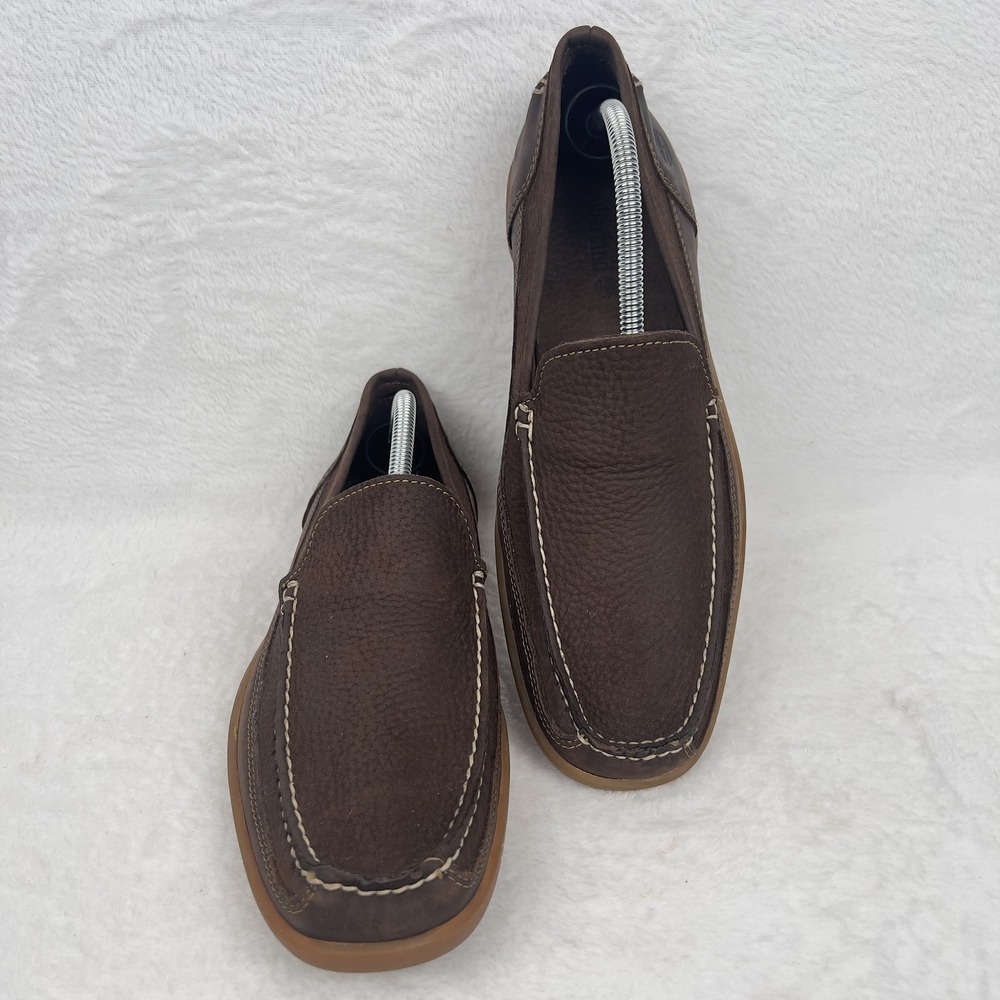 Timberland Shoes Mens Size 10 Slip On Leather Moc Toe Loafers‎ Comfort Casual
